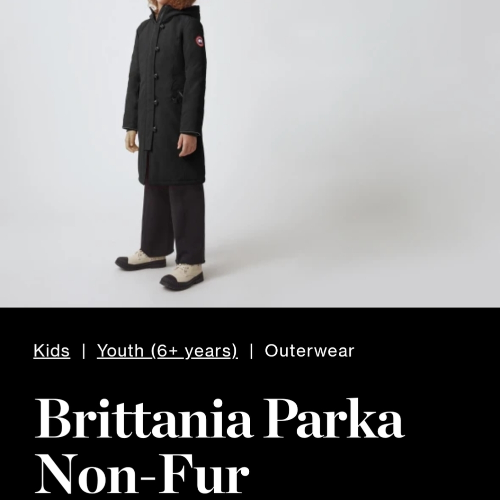 Canda Goose Brittania Non-Fur Parka youth